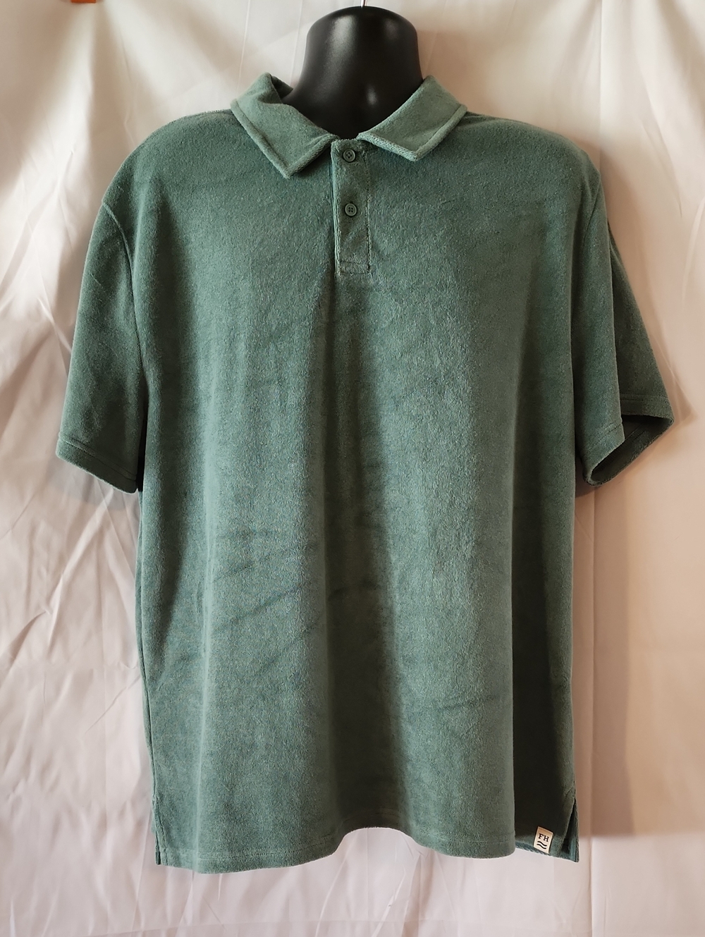 Fair Harbor The Ravello Terry Polo in Seapine Size 2x Short Sleeve NWOT